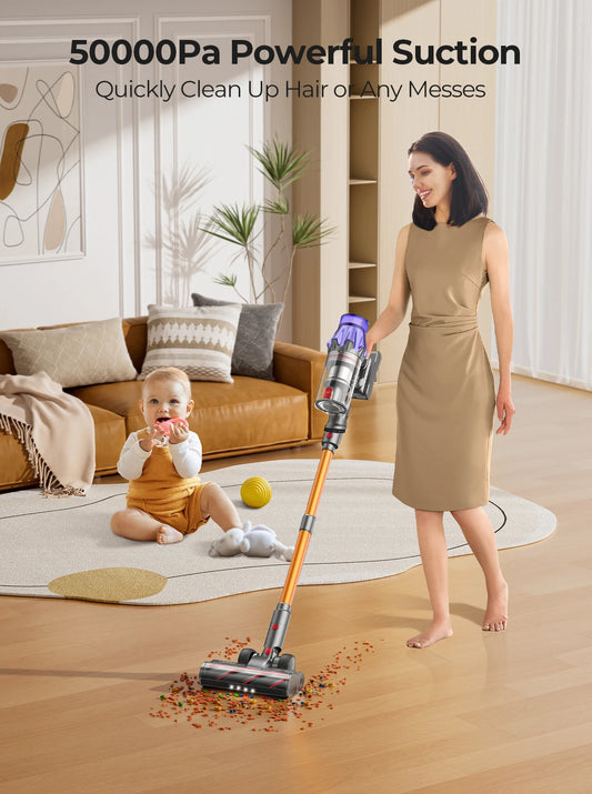 Laresar V7 500W 50KPA Suction Power Cordless Vacuum Cleaner Handheld smart Home appliance Removable Battery Dust Cup