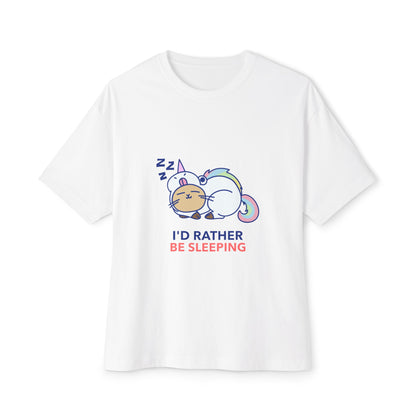 Cute Sleepy Cat Boxy T-Shirt